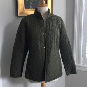 Sigrid Olsen diamond quilted snap button jacket